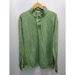 Southern Tide 1/4 Button Sweater Mens XXL Green 100% Cotton